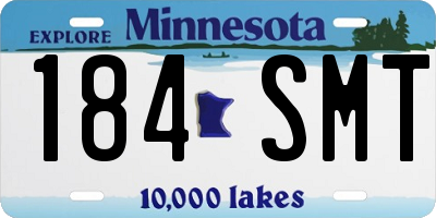 MN license plate 184SMT