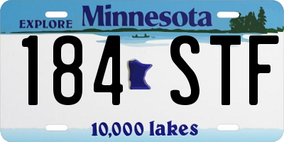 MN license plate 184STF