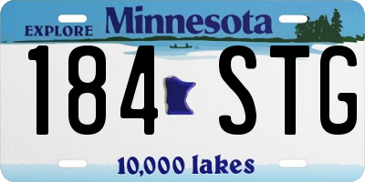 MN license plate 184STG