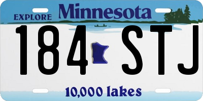 MN license plate 184STJ