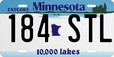 MN license plate 184STL