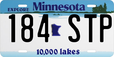 MN license plate 184STP