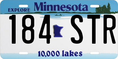 MN license plate 184STR