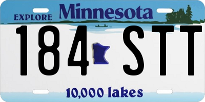 MN license plate 184STT