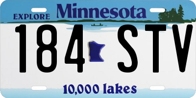 MN license plate 184STV