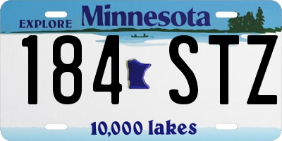 MN license plate 184STZ