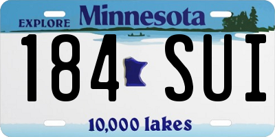 MN license plate 184SUI