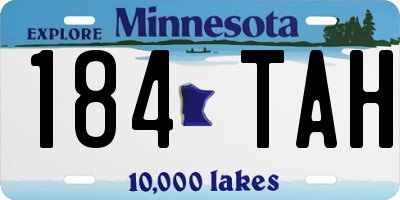 MN license plate 184TAH