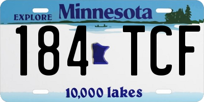 MN license plate 184TCF