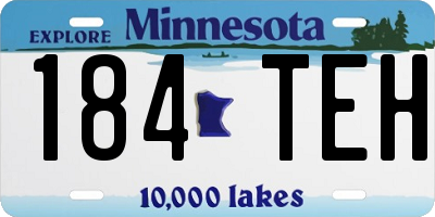 MN license plate 184TEH