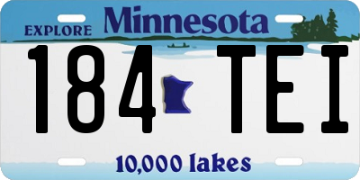MN license plate 184TEI