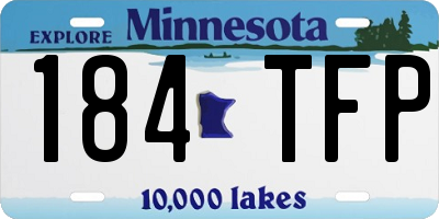 MN license plate 184TFP