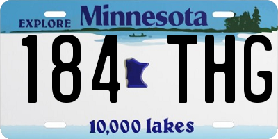 MN license plate 184THG