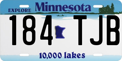 MN license plate 184TJB