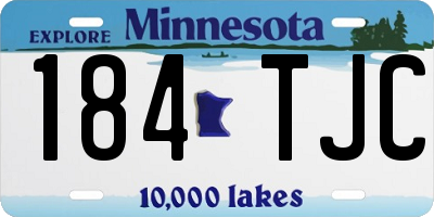 MN license plate 184TJC