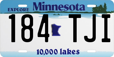 MN license plate 184TJI