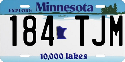 MN license plate 184TJM