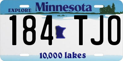 MN license plate 184TJO