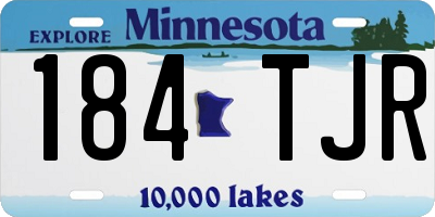 MN license plate 184TJR