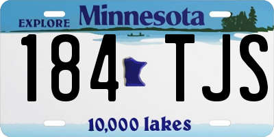 MN license plate 184TJS