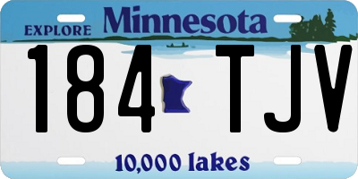 MN license plate 184TJV