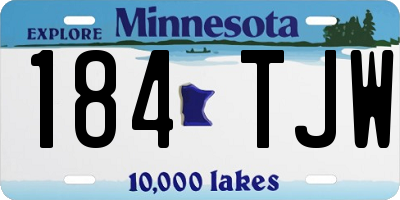 MN license plate 184TJW