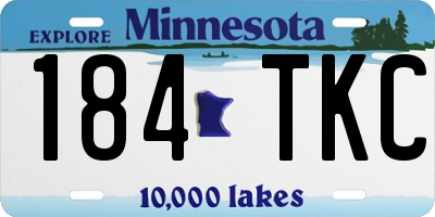 MN license plate 184TKC