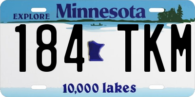 MN license plate 184TKM