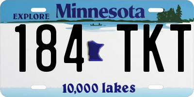 MN license plate 184TKT
