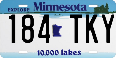 MN license plate 184TKY