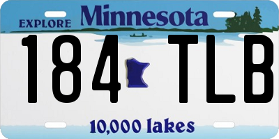 MN license plate 184TLB