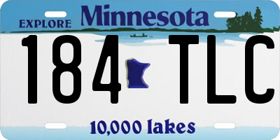MN license plate 184TLC
