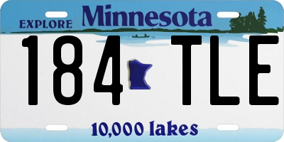 MN license plate 184TLE