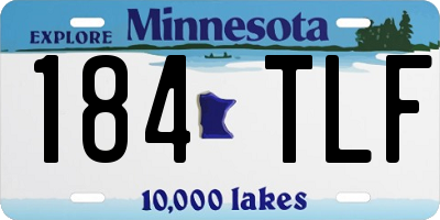 MN license plate 184TLF