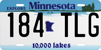 MN license plate 184TLG