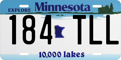 MN license plate 184TLL