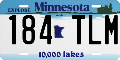 MN license plate 184TLM