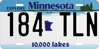 MN license plate 184TLN