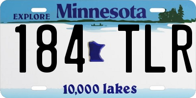 MN license plate 184TLR