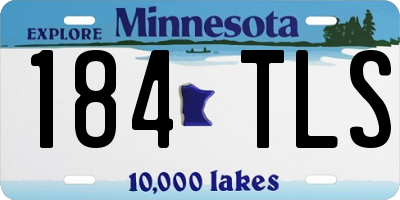 MN license plate 184TLS