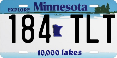 MN license plate 184TLT