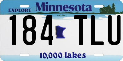 MN license plate 184TLU