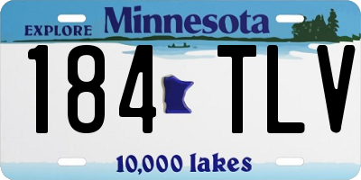 MN license plate 184TLV