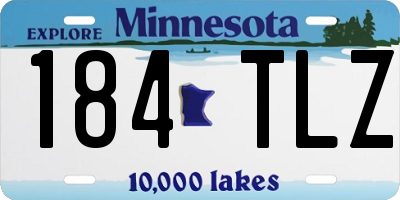 MN license plate 184TLZ
