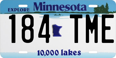 MN license plate 184TME