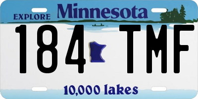 MN license plate 184TMF
