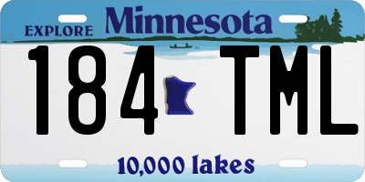 MN license plate 184TML