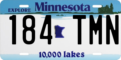 MN license plate 184TMN