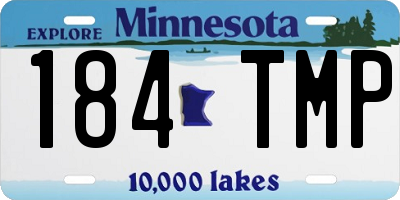 MN license plate 184TMP