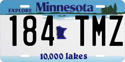MN license plate 184TMZ